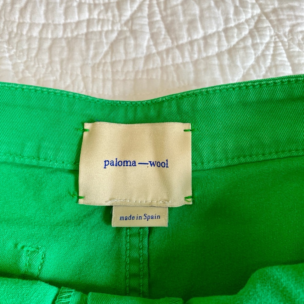 Paloma Wool Margherita wide leg high waist Green  pants 8 - Picture 7 of 14